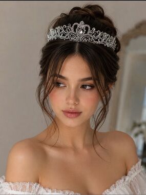 Amazon Silver Crystal Tiara Headband